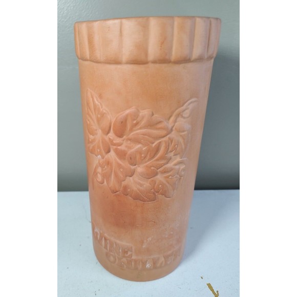 ABC Dining Vintage 979 Abc 1 Tall Terracotta Clay Floral Vino